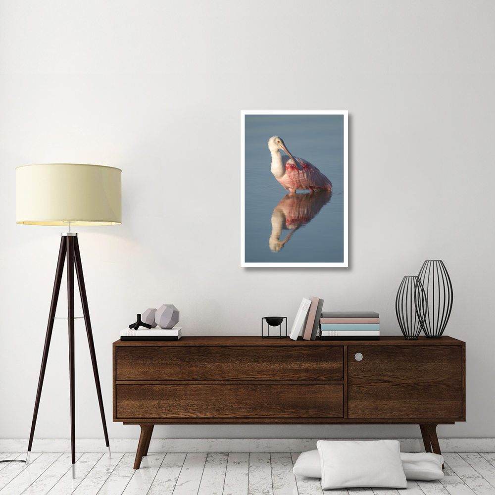 Roseate Spoonbill, Fort Myers Beach, Florida-Paper Art-26&quotx38"