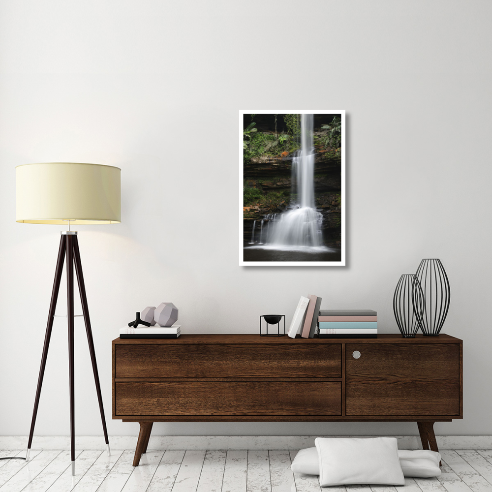 Sandstone gorge and Takob Akob Falls, Maliau Basin, Sabah, Borneo, Malaysia-Paper Art-26&quotx38"