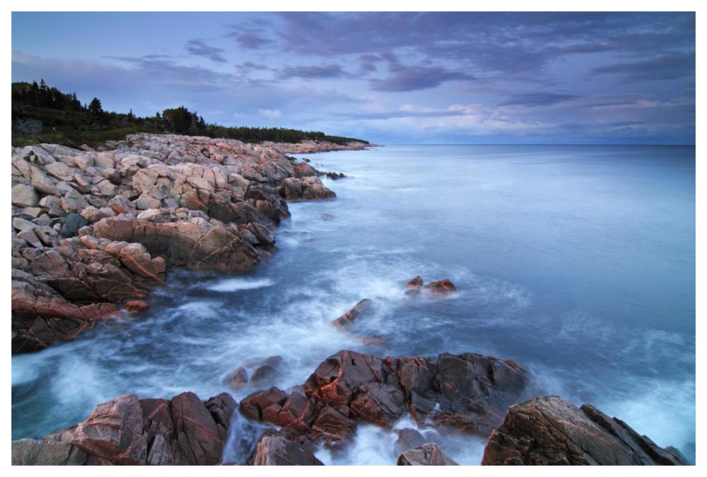 Coastal granite rocks, Cape Breton Highlands National Park, Gulf of St. Lawrence, Nova Scotia, Canada-Paper Art-62"x42"