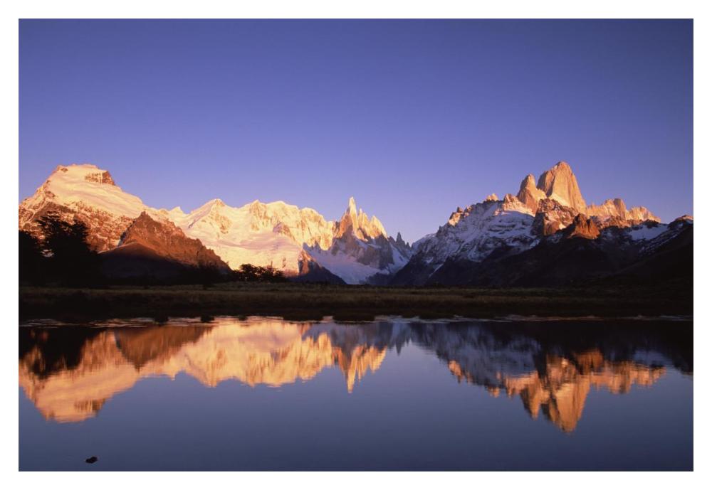 Cerro Torre and Mount Fitzroy-Paper Art-20"x14"