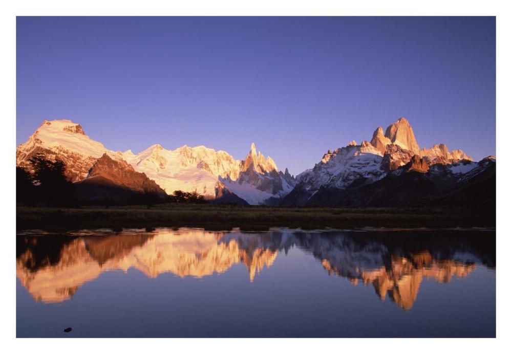 Cerro Torre and Mount Fitzroy-Paper Art-32"x22"