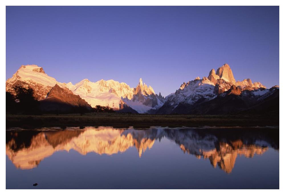Cerro Torre and Mount Fitzroy-Paper Art-50"x34"