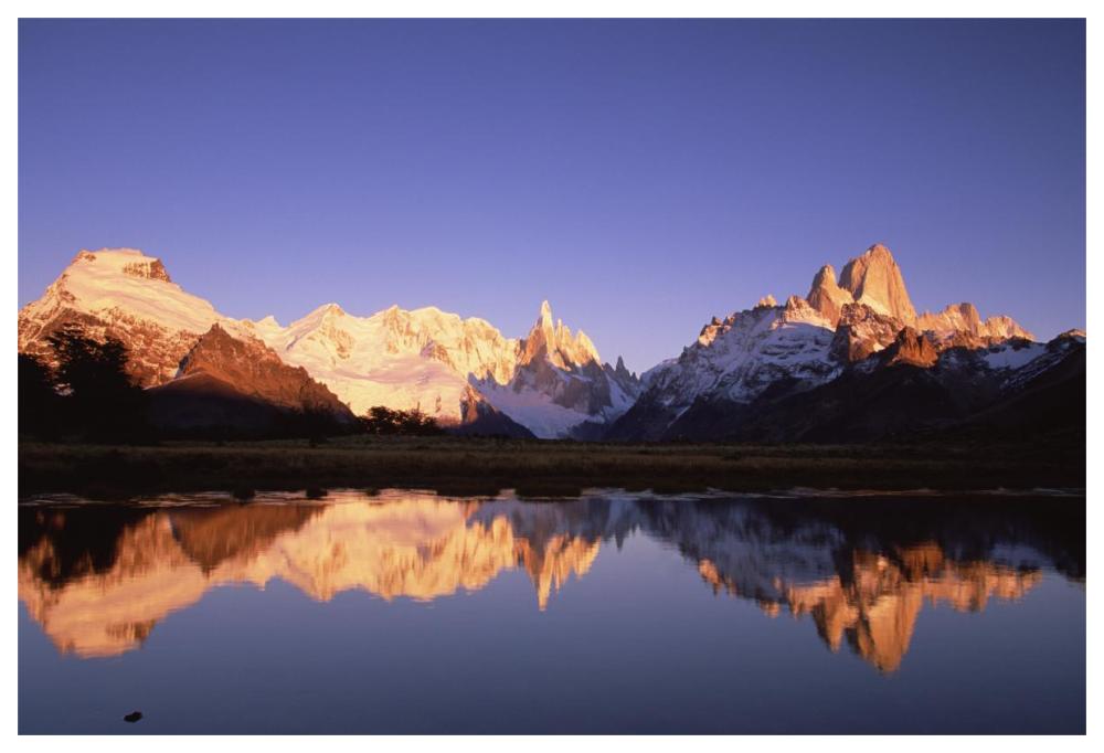Cerro Torre and Mount Fitzroy-Paper Art-62"x42"