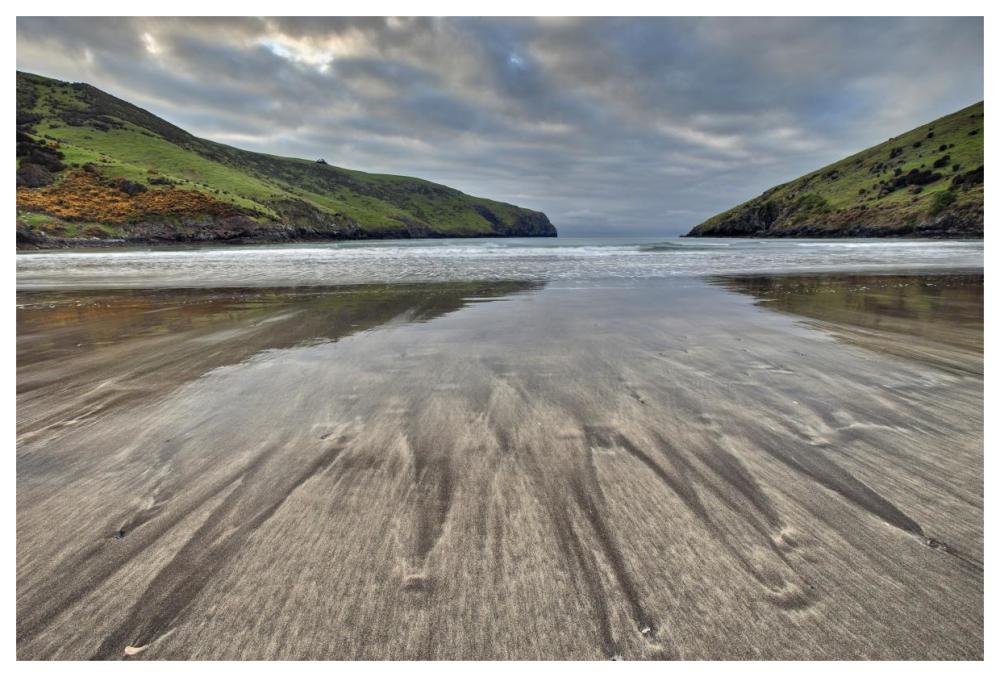 Sand patterns at dawn, Otanerito Beach, New Zealand-Paper Art-62"x42"