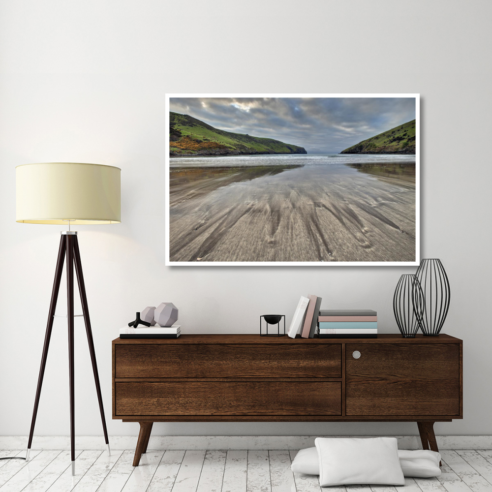Sand patterns at dawn, Otanerito Beach, New Zealand-Paper Art-62&quotx42"