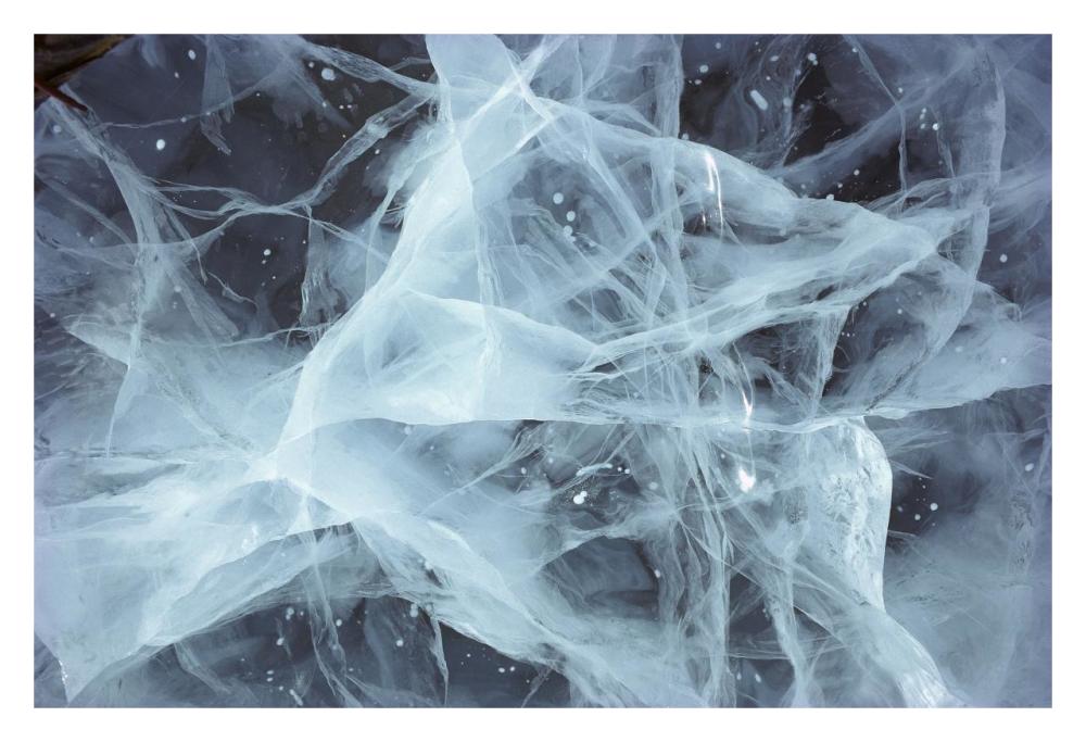 Lake Vanda ice, dry valleys, Victoria Land, Antarctica-Paper Art-32"x22"