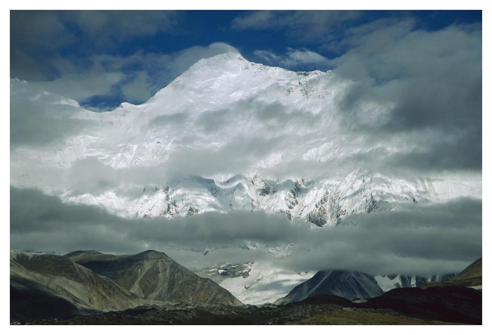 Morning mist clearing over Mount Everest after dawn, Tibet-Paper Art-50"x34"