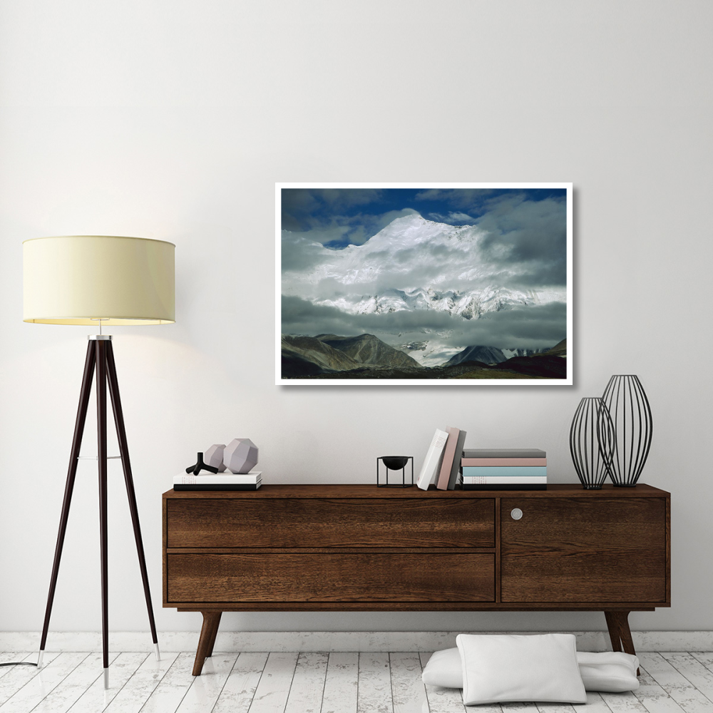 Morning mist clearing over Mount Everest after dawn, Tibet-Paper Art-50&quotx34"