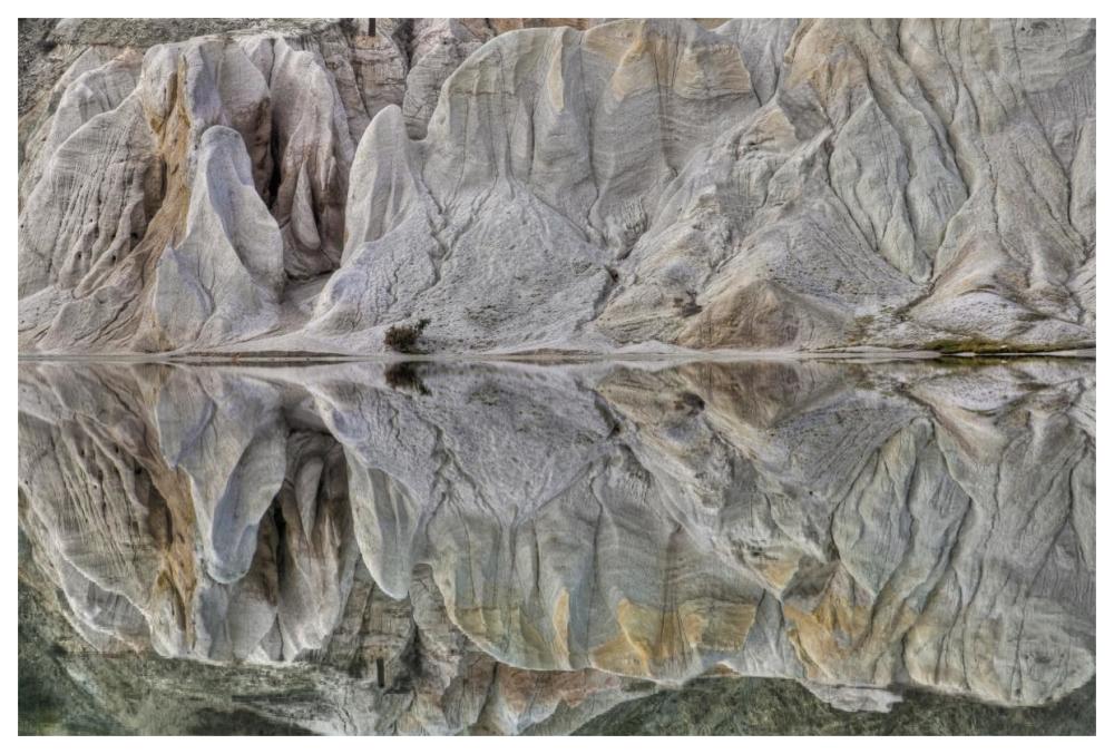 Reflection on Blue Lake, St Bathans, Central Otago, New Zealand-Paper Art-62"x42"