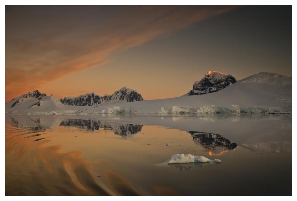 Peaks at sunset, Wiencke Island, Antarctic Peninsula, Antarctica-Paper Art-62"x42"