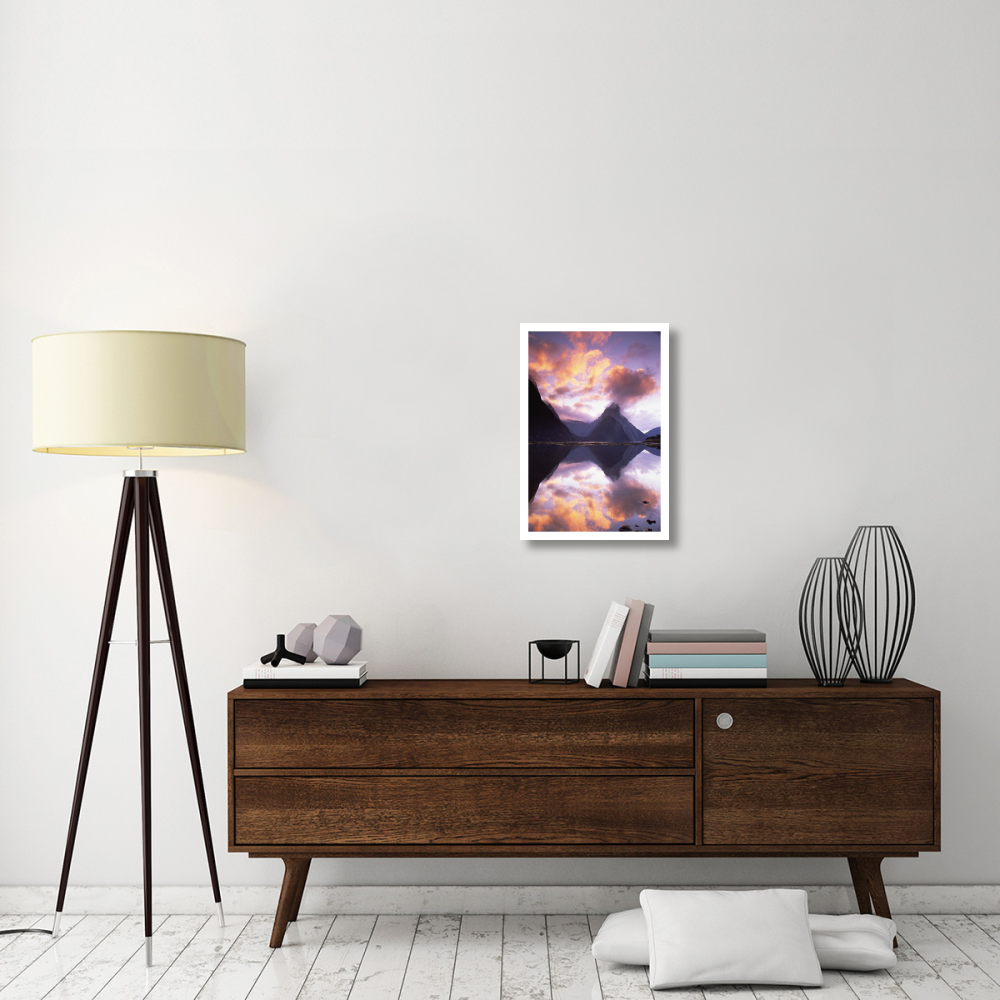 Mitre Peak at sunset, Milford Sound, Fiordland National Park, New Zealand-Paper Art-18&quotx26"