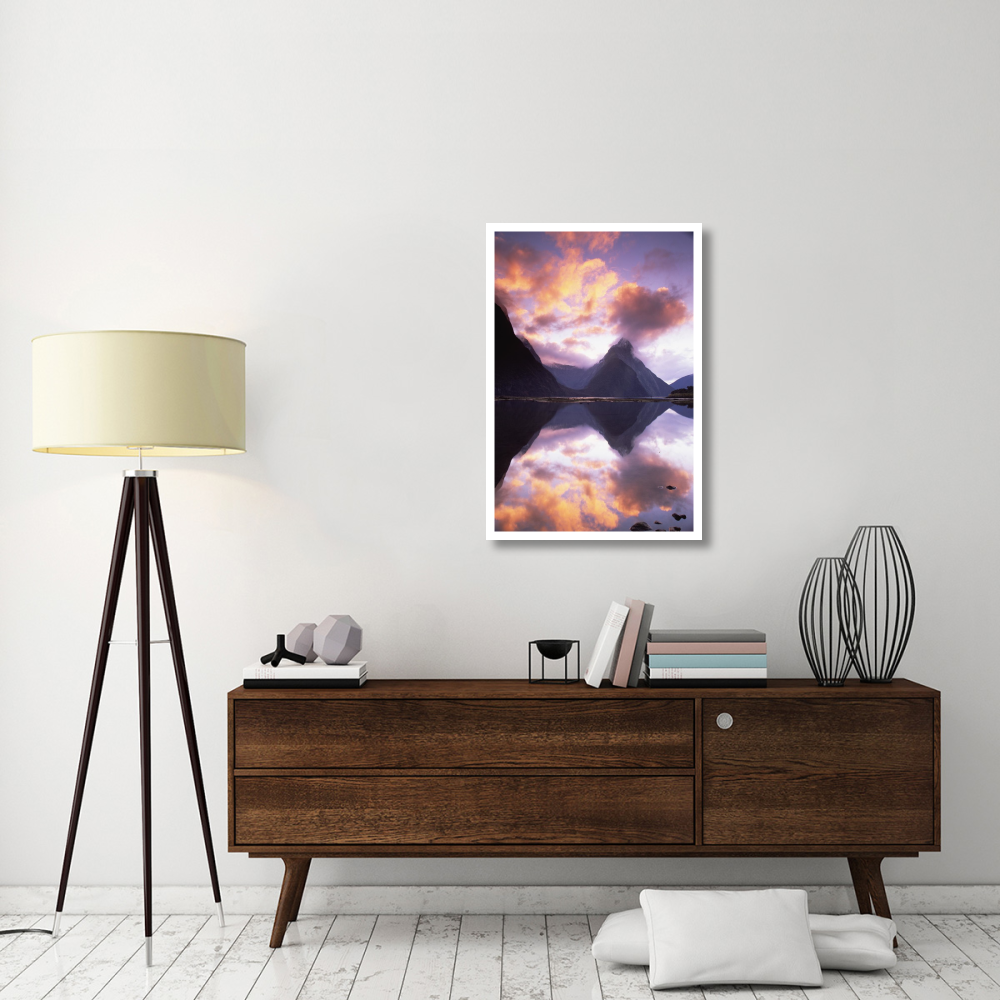 Mitre Peak at sunset, Milford Sound, Fiordland National Park, New Zealand-Paper Art-26&quotx38"