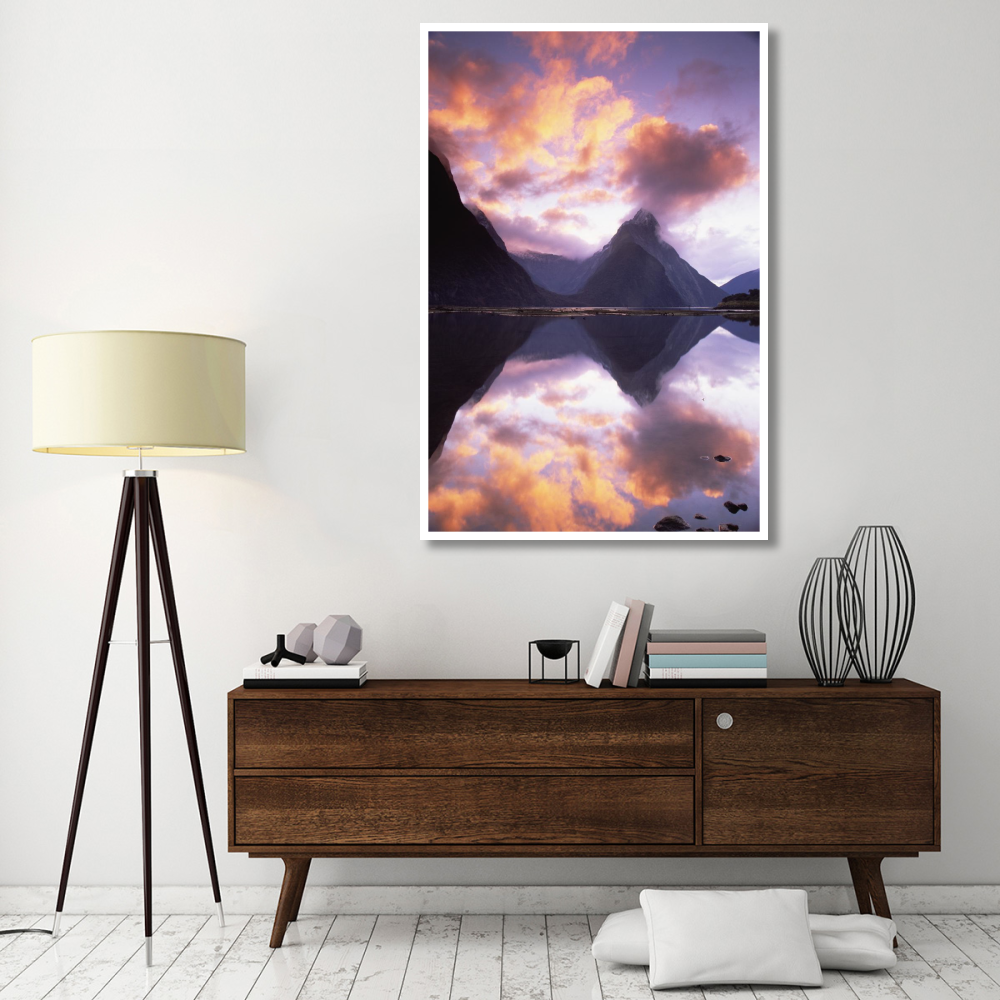 Mitre Peak at sunset, Milford Sound, Fiordland National Park, New Zealand-Paper Art-42&quotx62"