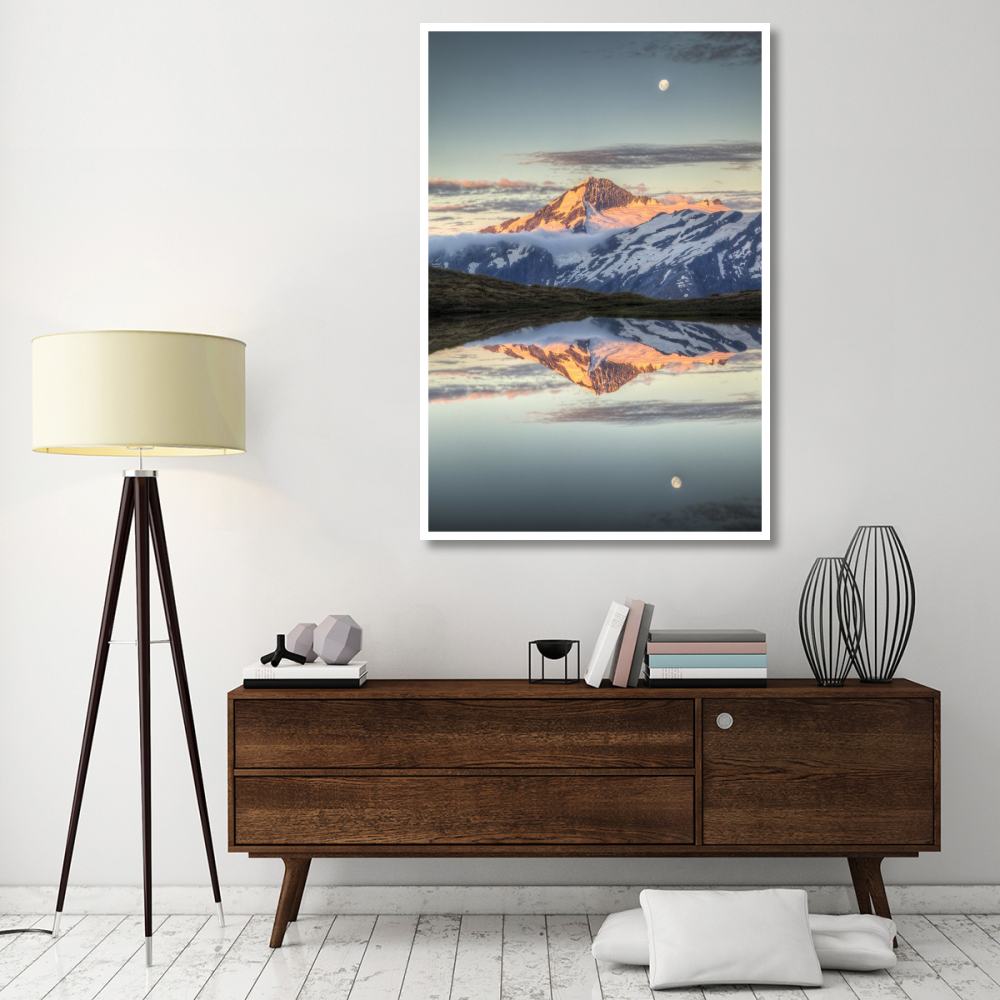 Mount Aspiring, moonrise over Cascade Saddle, Mount Aspiring National Park, New Zealand-Paper Art-42&quotx62"