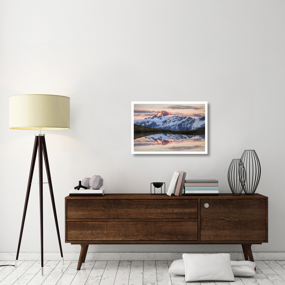 Mount Aspiring, moonrise over Cascade Saddle, Mount Aspiring National Park, New Zealand-Paper Art-32&quotx22"