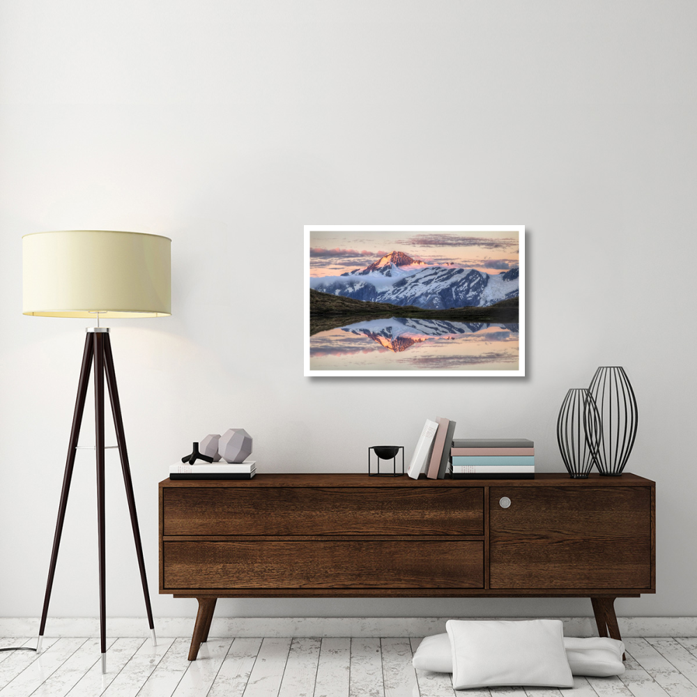 Mount Aspiring, moonrise over Cascade Saddle, Mount Aspiring National Park, New Zealand-Paper Art-38&quotx26"
