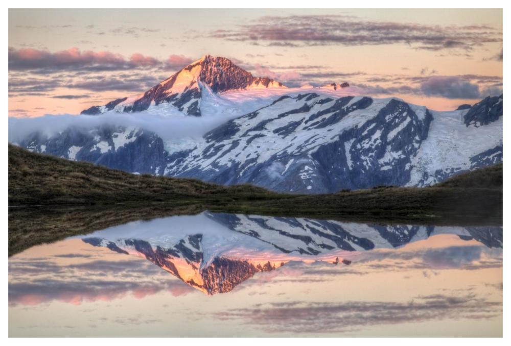 Mount Aspiring, moonrise over Cascade Saddle, Mount Aspiring National Park, New Zealand-Paper Art-62"x42"