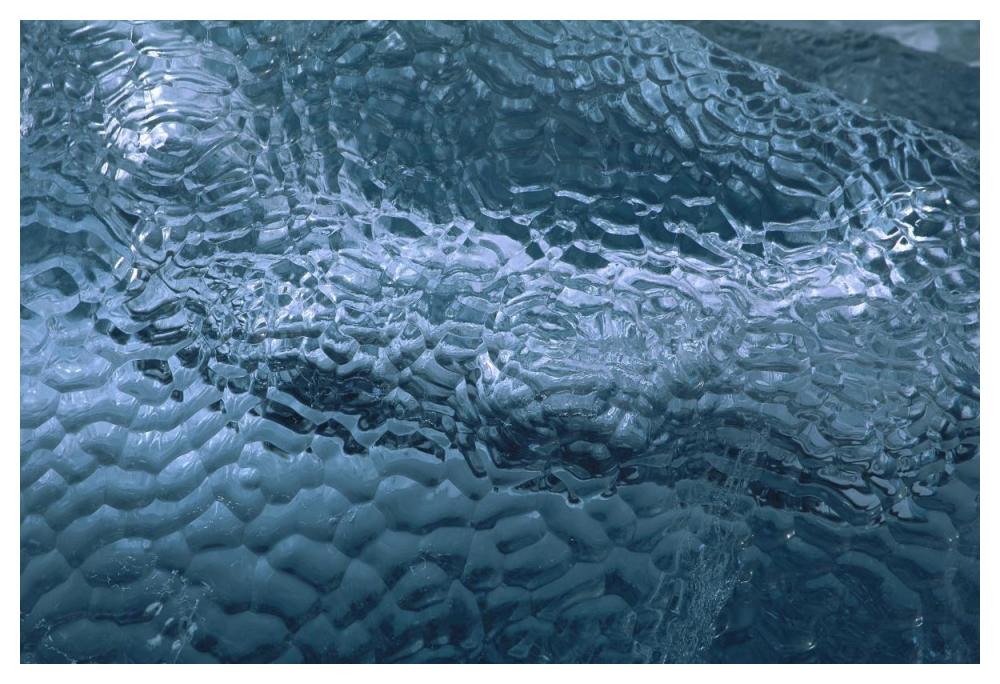 Detail of dimpled ice on brash ice floes, Penguin Island, South Shetland Islands, Antarctica-Paper Art-50"x34"