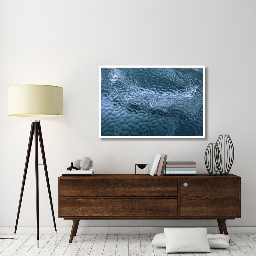 Detail of dimpled ice on brash ice floes, Penguin Island, South Shetland Islands, Antarctica-Paper Art-50&quotx34"