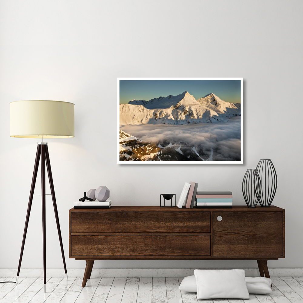 Mount Pollux and Mount Castor at dawn, Wilkin Valley, Mount Aspiring National Park, New Zealand-Paper Art-50&quotx34"
