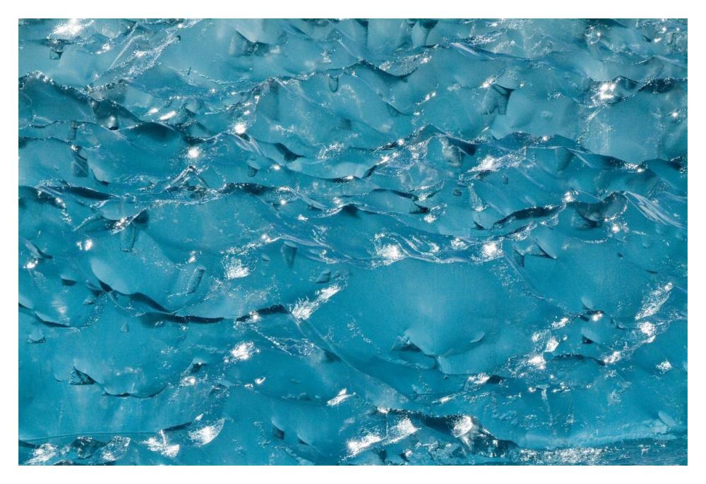 Ice detail, southeast Alaska-Paper Art-20"x14"