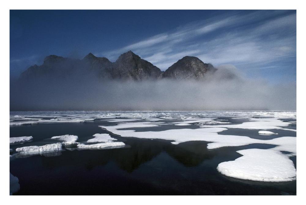 Ice floes in pond inlet, northeast Baffin Island, Canada-Paper Art-32"x22"