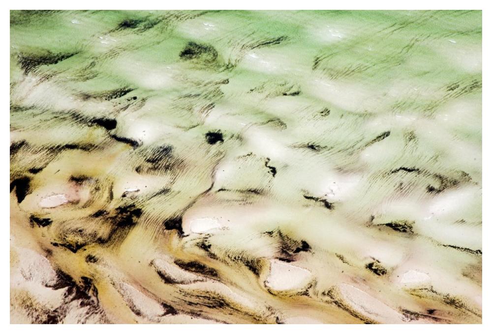 Aerial photograph of a lagoon on the Falkland Islands-Paper Art-50"x34"