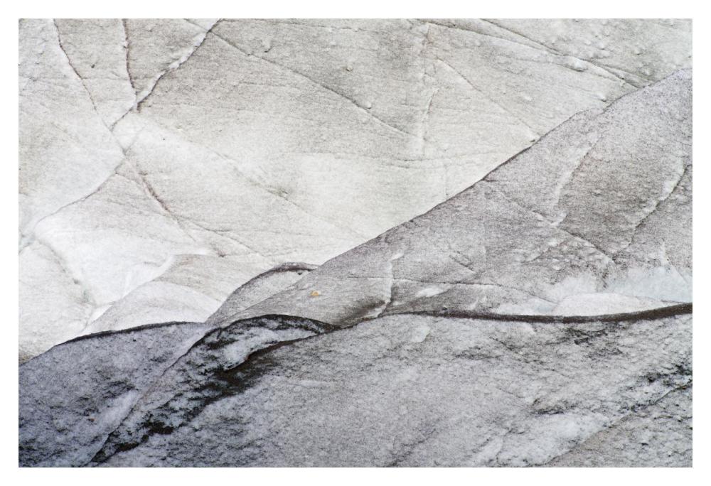 Detail of Ice, Aletsch Glacier, Bernese Alps, Valais, Switzerland-Paper Art-20"x14"
