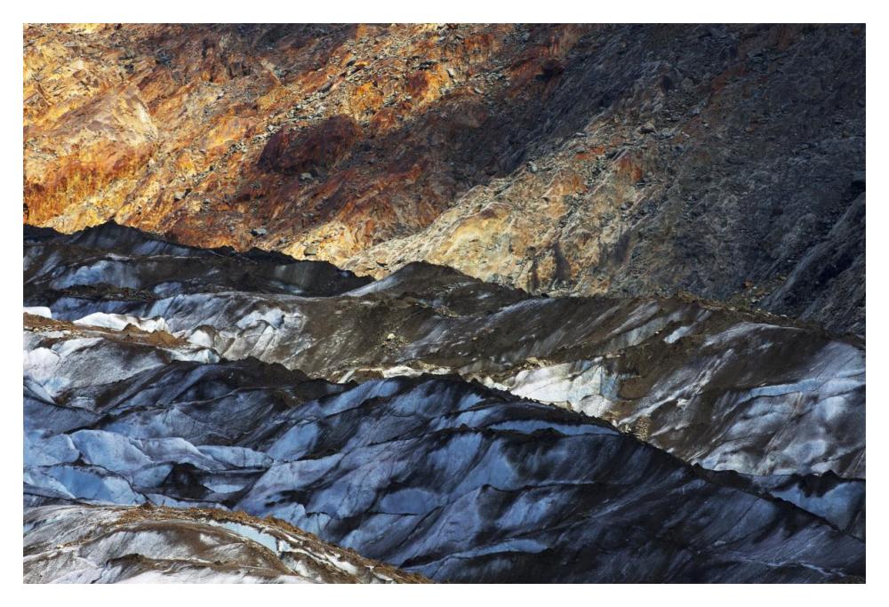 Detail of glacier, Aletsch Glacier, Bernese Alps, Valais, Switzerland-Paper Art-20"x14"