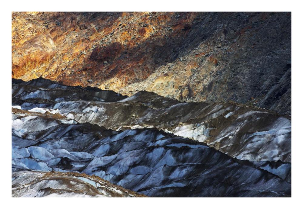 Detail of glacier, Aletsch Glacier, Bernese Alps, Valais, Switzerland-Paper Art-26"x18"