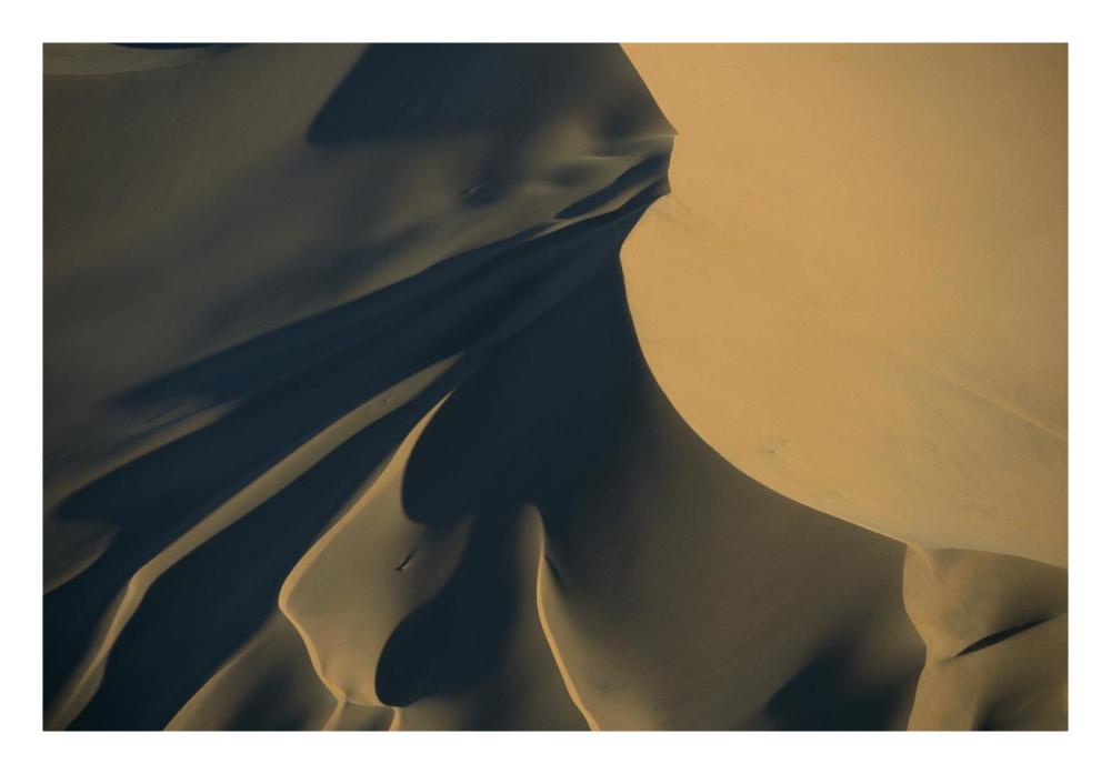 Namib Desert sand dunes, tallest sand dunes in the world, Namibia-Paper Art-26"x18"