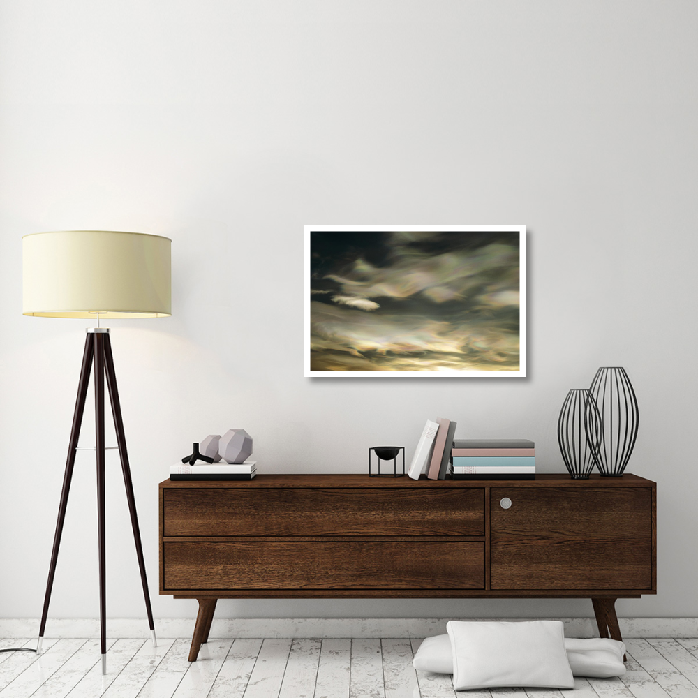 Nacreous Mother of Pearl' clouds seen over Ross Island in late winter, early spring, Antarctica-Paper Art-38&quotx26"