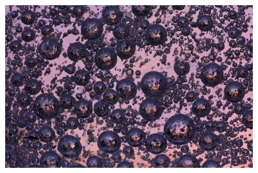 Close-up of oxygen bubbles in ice, Netherlands-Paper Art-50"x34"