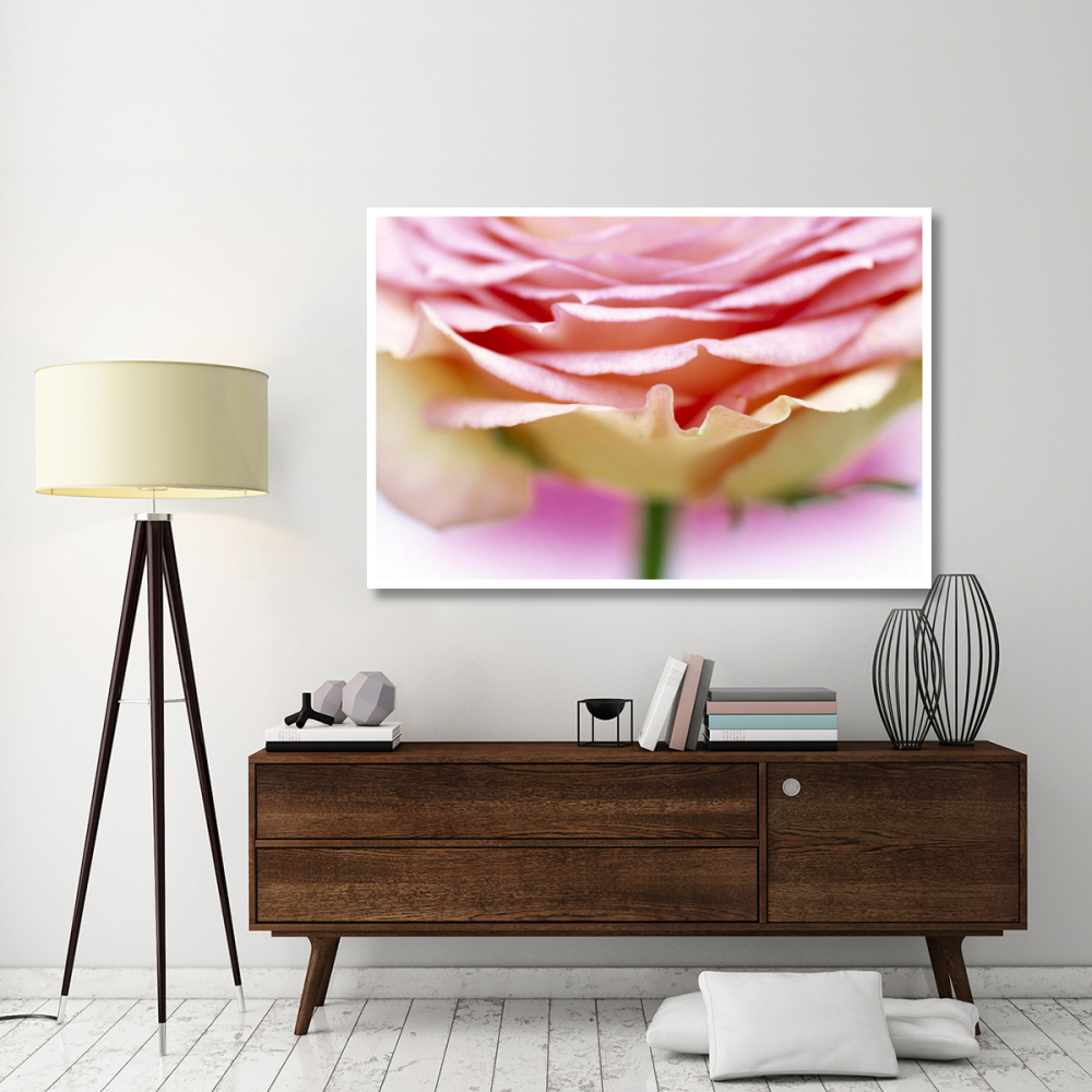 Close up of rose showing petal detail-Paper Art-62&quotx42"