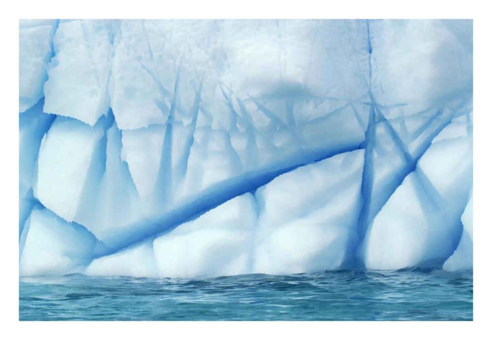 Crevasses created by the melting of the ice, Antarctica-Paper Art-26"x18"