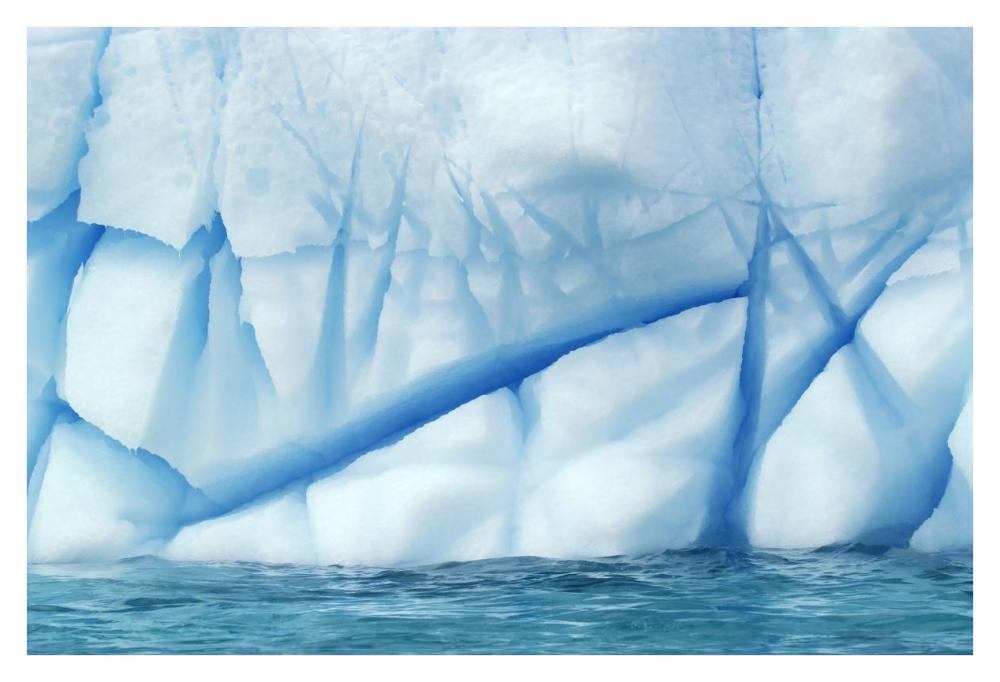Crevasses created by the melting of the ice, Antarctica-Paper Art-38"x26"