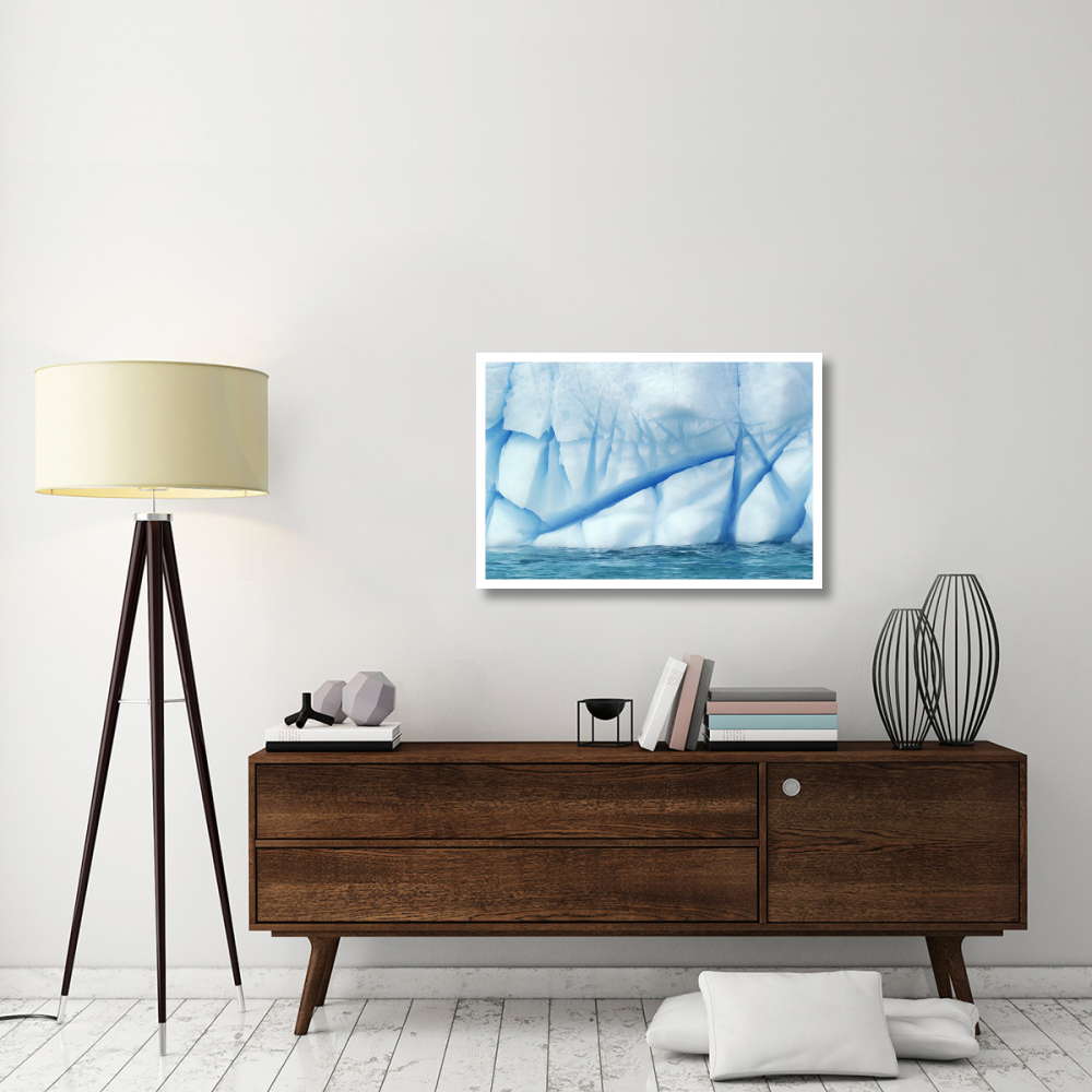 Crevasses created by the melting of the ice, Antarctica-Paper Art-38&quotx26"