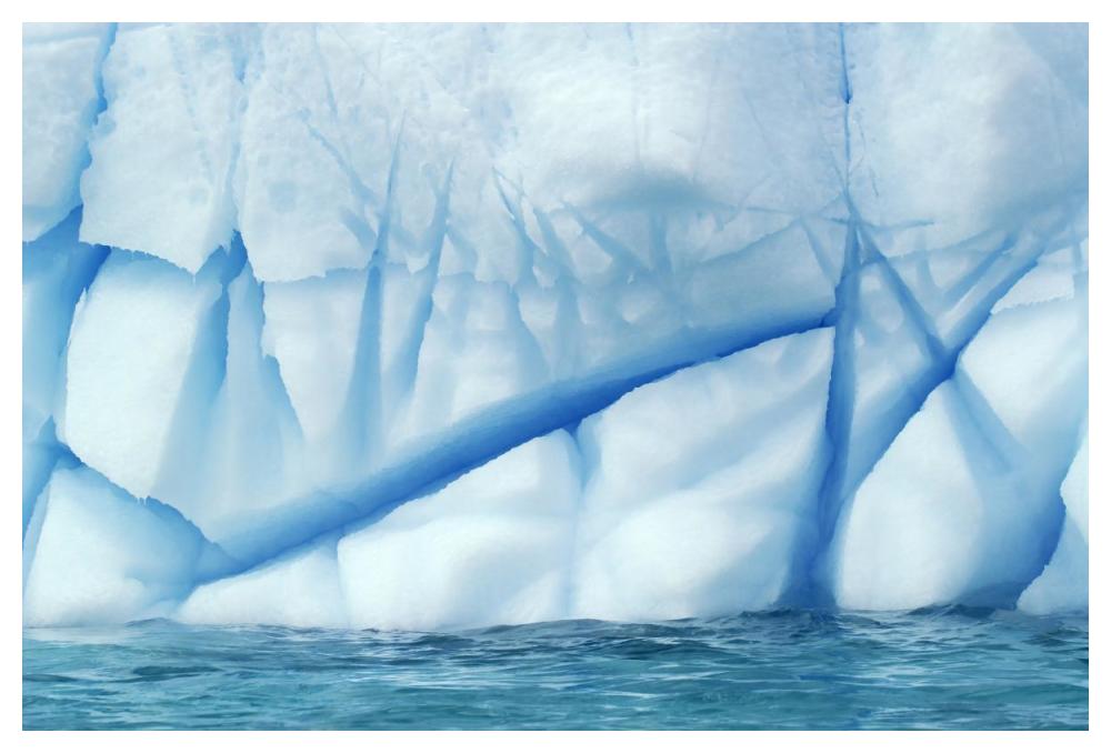 Crevasses created by the melting of the ice, Antarctica-Paper Art-50"x34"