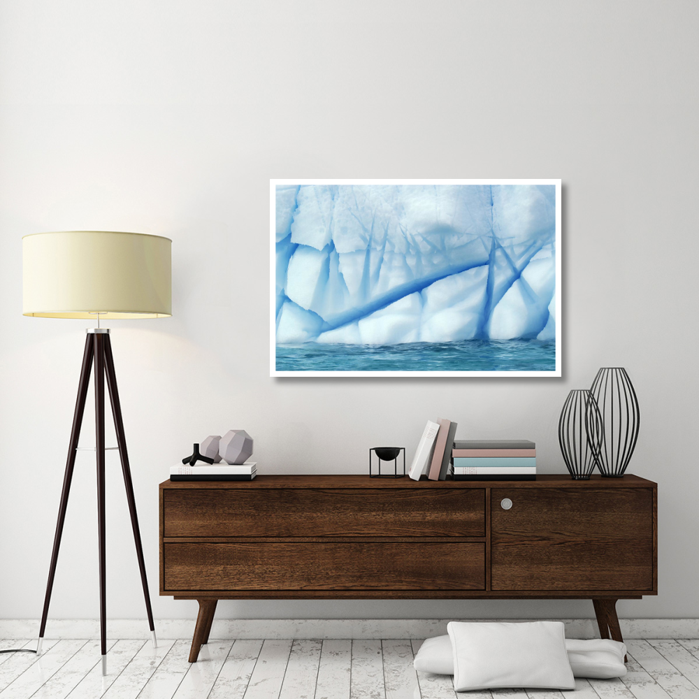 Crevasses created by the melting of the ice, Antarctica-Paper Art-50&quotx34"