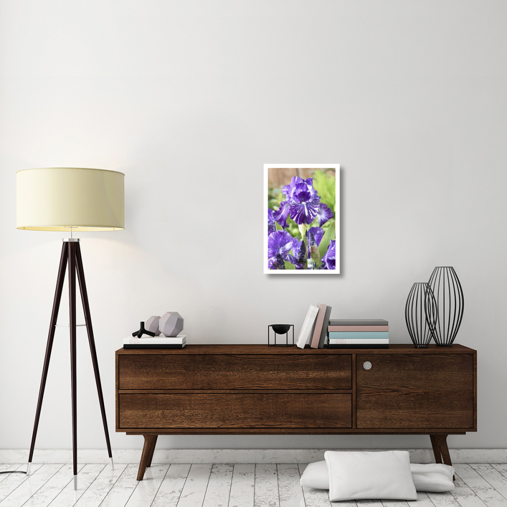 Bearded Iris batik variety flowers-Paper Art-18&quotx26"