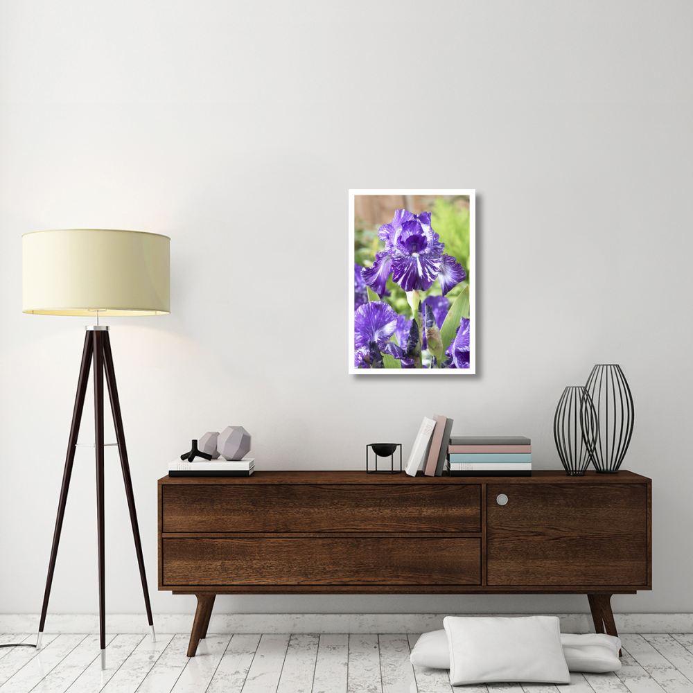 Bearded Iris batik variety flowers-Paper Art-22&quotx32"