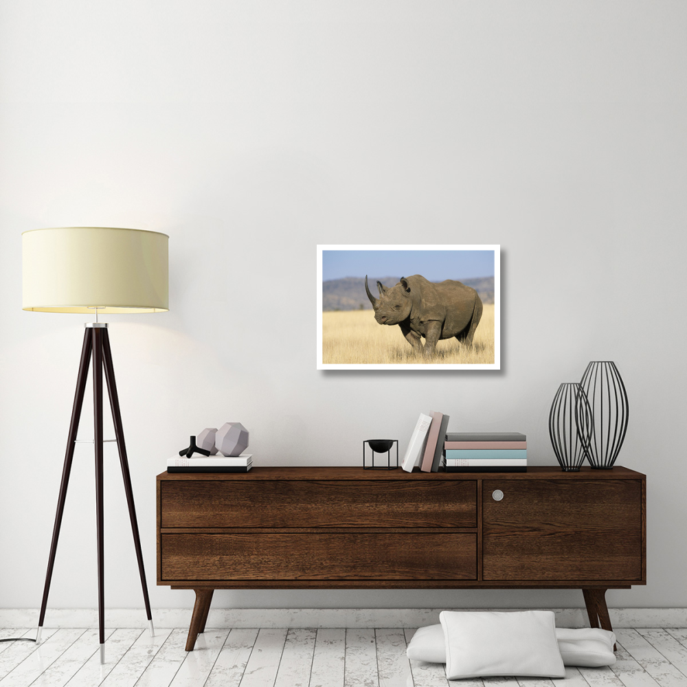Black Rhinoceros Africa-Paper Art-32&quotx22"