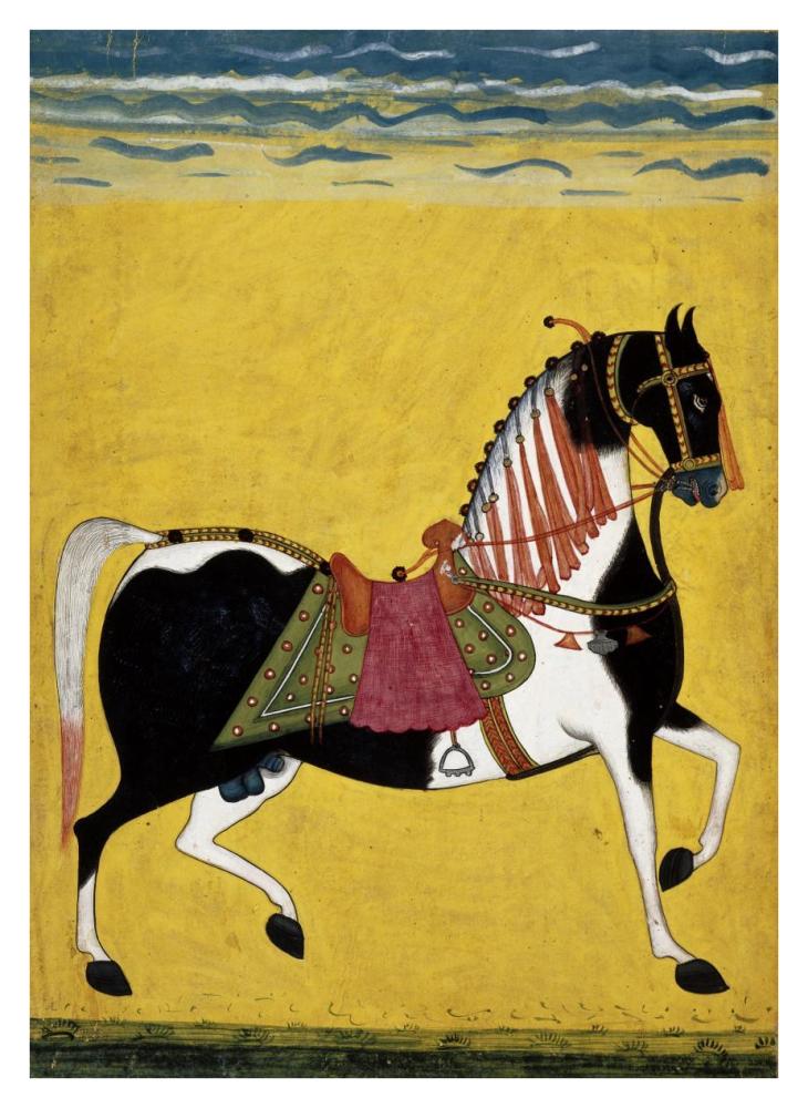 Portrait of a Stallion, mid 19th century-Paper Art-28"x38"