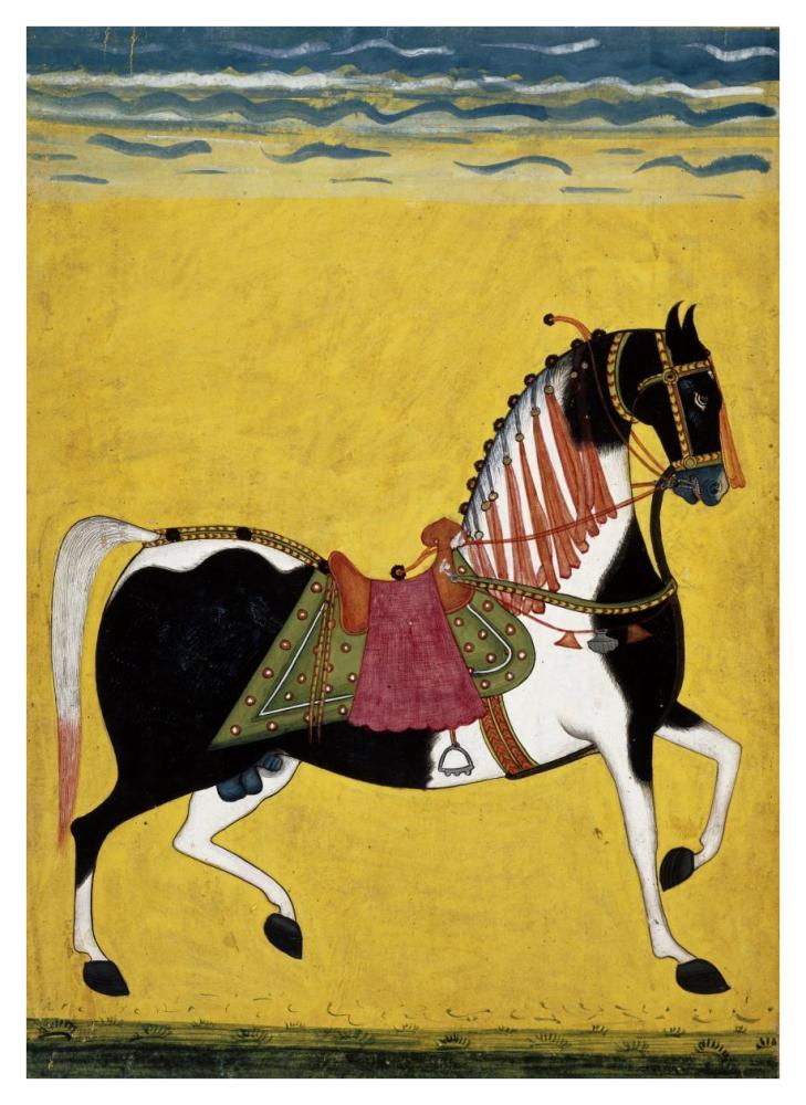 Portrait of a Stallion, mid 19th century-Paper Art-31"x42"