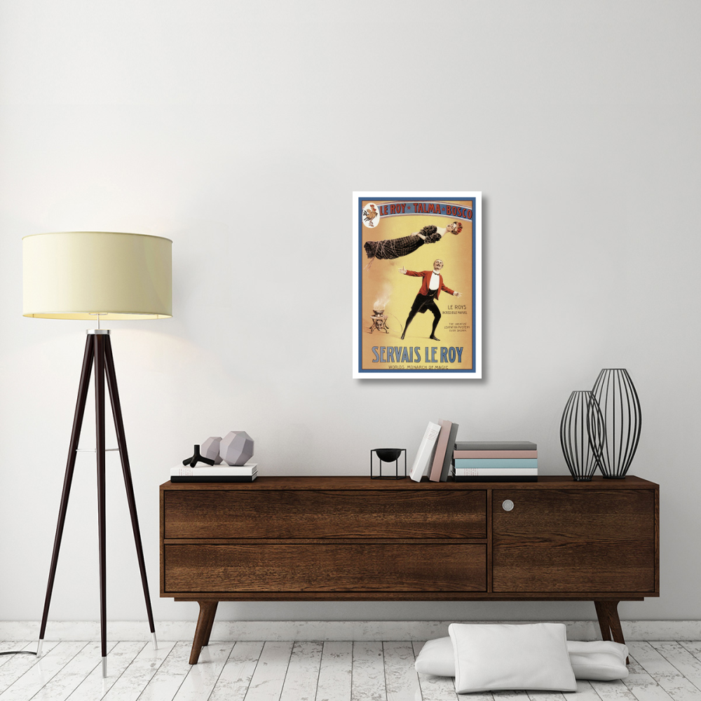 Magicians Servais LeRoy World's Monarch of Magic-Paper Art-22&quotx32"