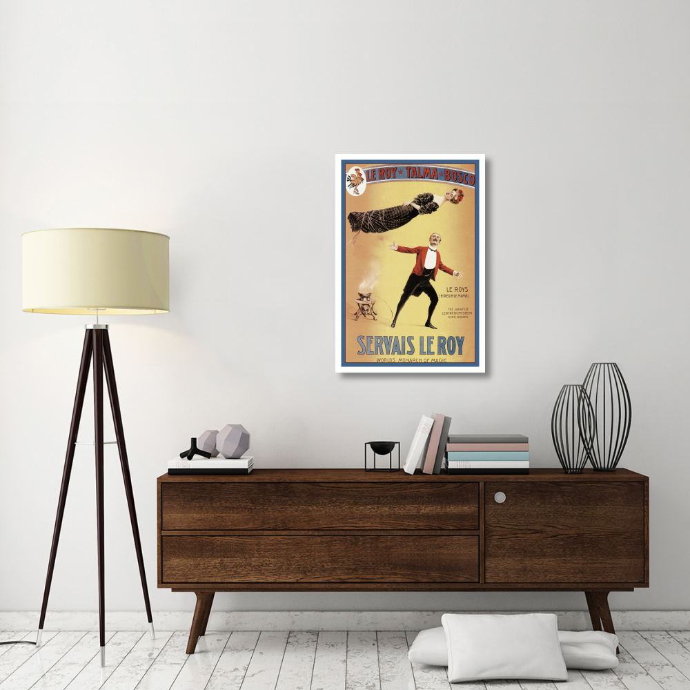 Magicians Servais LeRoy World's Monarch of Magic-Paper Art-26&quotx38"