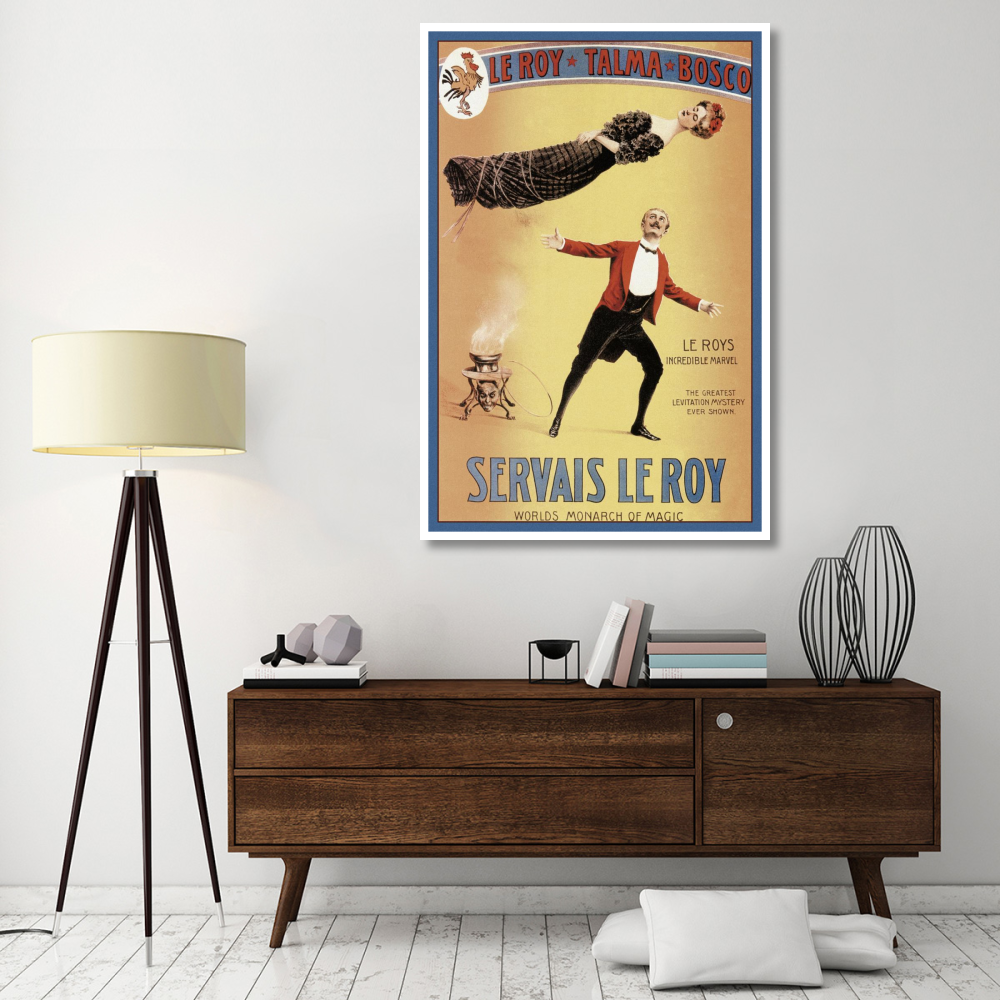Magicians Servais LeRoy World's Monarch of Magic-Paper Art-42&quotx62"