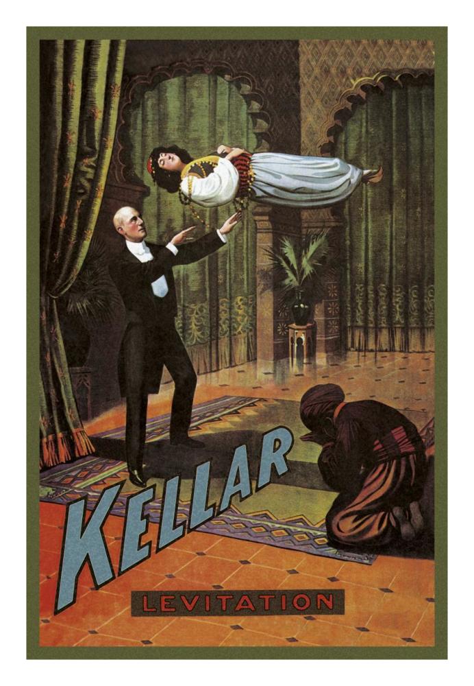 Magicians: Kellar: Levitation-Paper Art-18"x26"