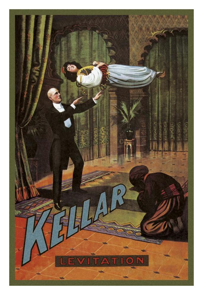 Magicians: Kellar: Levitation-Paper Art-22"x32"