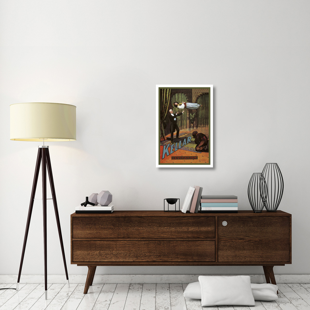 Magicians Kellar Levitation-Paper Art-22&quotx32"